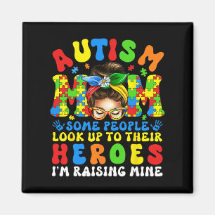 Imã Autismo Mãe Aumentando O Herói Autismo Sensibilize