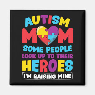 Imã Autismo Mãe Pessoas Olham Para Os Heroínas, Elevan