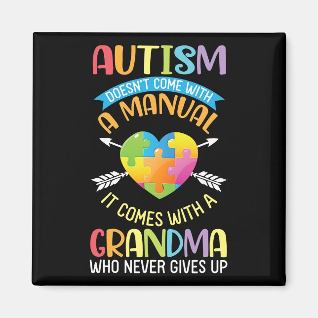 Imã Autismo não vem com um manual que vem com um (Frente)