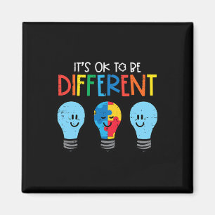 Imã Autismo Ok Para Ser Diferente Luz Bulbo Conscienti