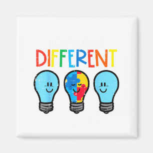 Imã Autismo Ok Para Ser Diferente Luz Bulbo Conscienti