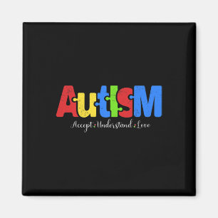 Imã Autismo Quebra-cabeça Accept Entenda Autismo Autis