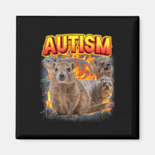 Imã Autismo Rocha Hyrax Inapropriado Engraçado Especif