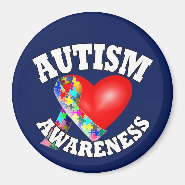 Imã Autismo Sensibilização Friso (Frente)