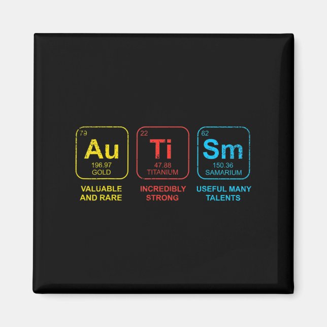 Imã Autismo Sensibilização Mulheres Crianças Aceitação (Frente)