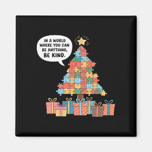 Imã Autismo Sensibilização Natal Seja gentil Xmas P