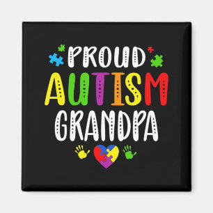 Imã Autismo Sensibilização Orgulhosa Autismo Avô Mão C