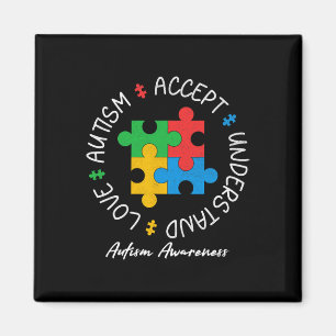 Imã Autismo Shirt Love Aceita Suporte Autismo Autismo
