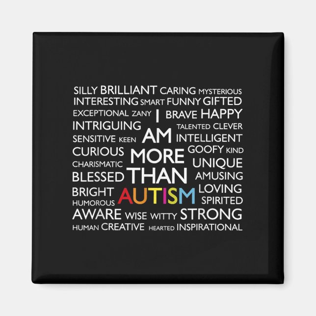 Imã Autismo Sou Mais Do Que Autismo (Frente)