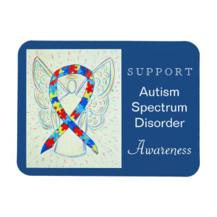 Ímã Autismo Spectrum Disorder (ASD) Ribbon Angel Magne