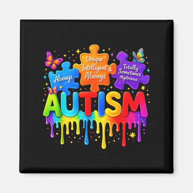Imã Autismo único inteligente sempre  (Frente)