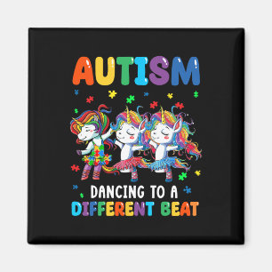 Imã Autismo Unicórnio Dançando Ao Som De Um Ritmo Dife