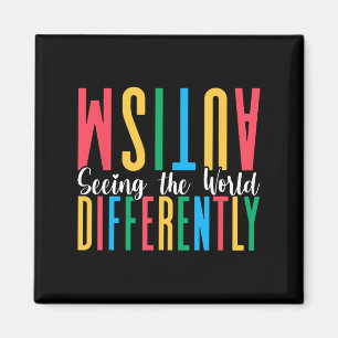 Imã Autismo Vendo O Mundo Diferentemente Autismo Aware