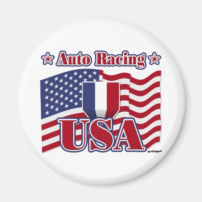Imã Auto Racing USA (Frente)