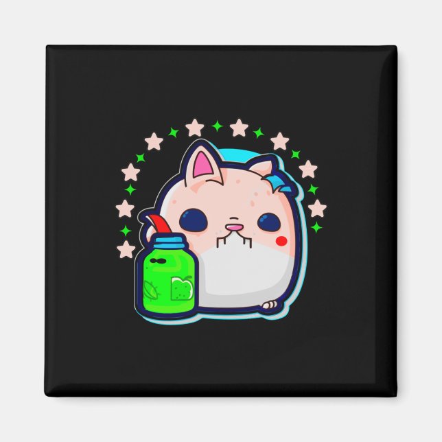 Imã Autoatendimento para Cat Sticker (Frente)