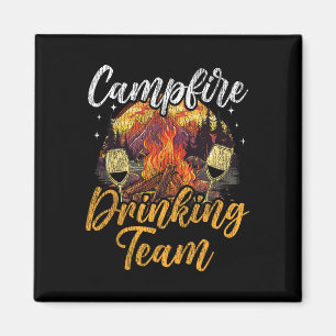 Imã Autocarro Camping Retro Bêbado Álcool Cerveja Fogu