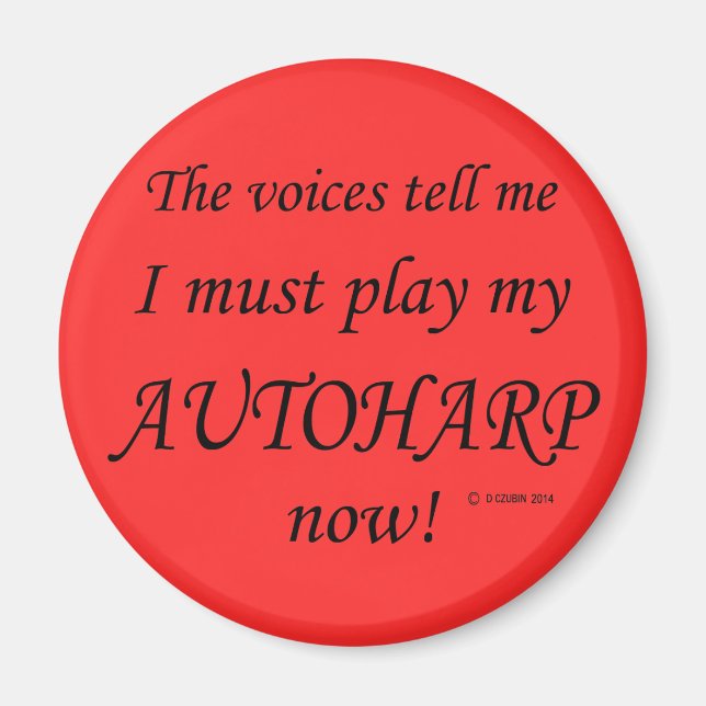 Imã Autoharp Voices diz que deve jogar (Frente)