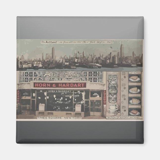 Imã Automat Horn & Hardart Time Square New York, Vinta (Frente)