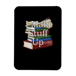 Ímã Autor Engraçado Escrevendo Escrevo Livros