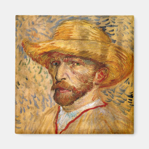 Imã Autorretrato com Chapéu de Palha, Vincent Van Gog