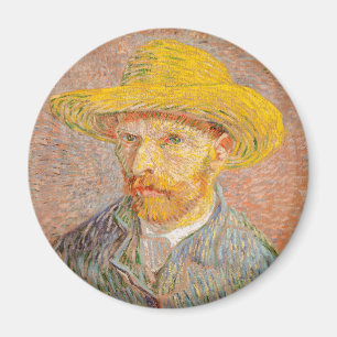 Imã Autorretrato de Vincent Van Gogh com Chapéu de Pal