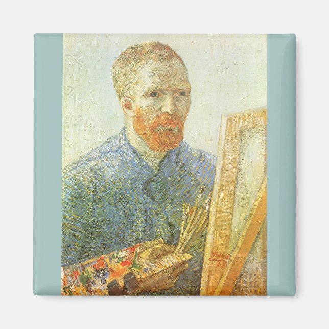 Imã Autorretrato Diante da Tela, Vincent van Gogh (Frente)