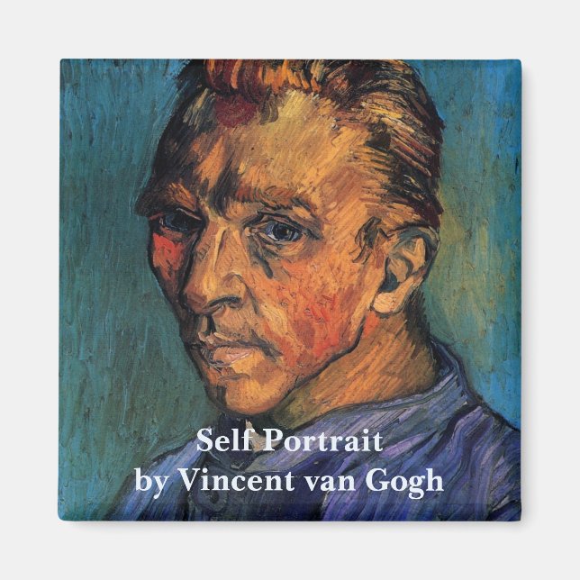 Imã Autorretrato sem Barba de Vincent van Gogh (Frente)