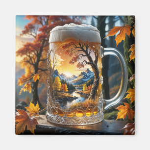 Imã Autumn Beer Mug Magnet
