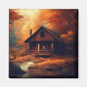 Imã Autumn/Fall/Halloween/pintura russa