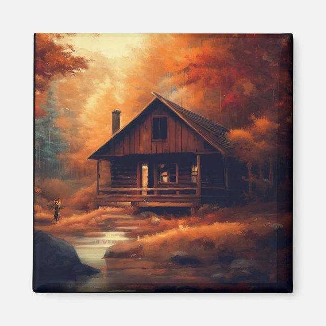 Imã Autumn/Fall/Halloween/pintura russa (Frente)