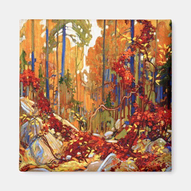 Imã Autumn Garland, bela pintura de Tom Thomson, (Frente)