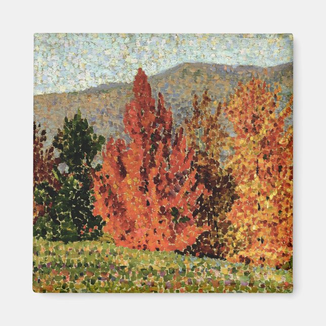 Imã Autumn Landscape, c.1903 (óleo na canvas) (Frente)