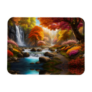 Ímã Autumn Landscape Waterfall