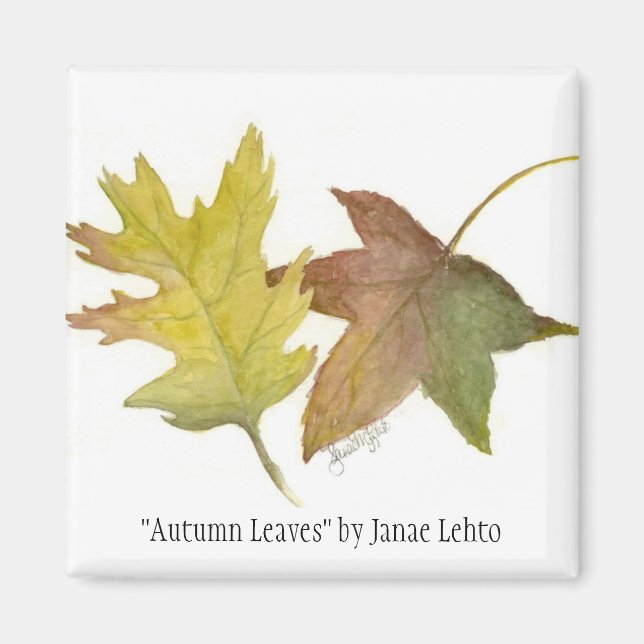 Imã "Autumn Leaves", por Janae Lehto (Frente)