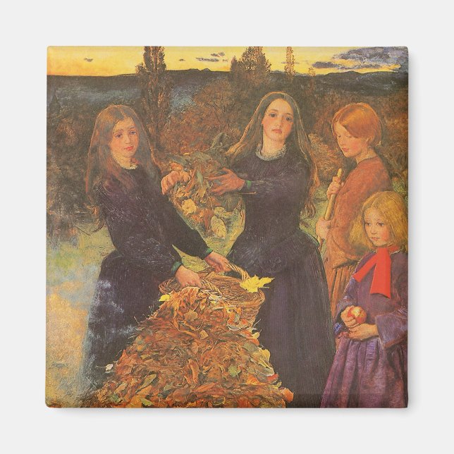 Imã Autumn Leaves por Sir John Everett Millais (Frente)