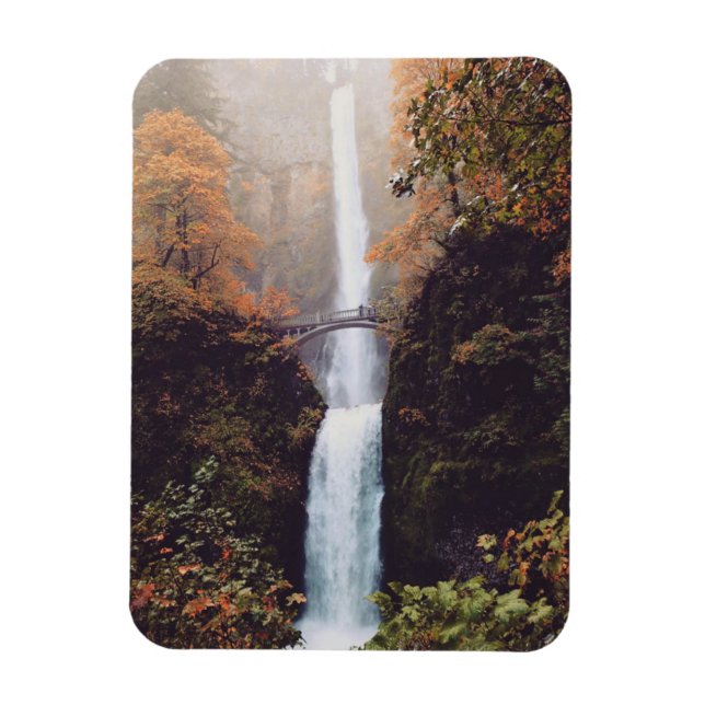 Ímã Autumn na Multnomah Falls, Oregon (Vertical)