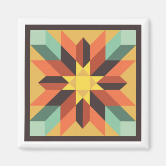 Imã Autumn Star Barn Quilt Magnet
