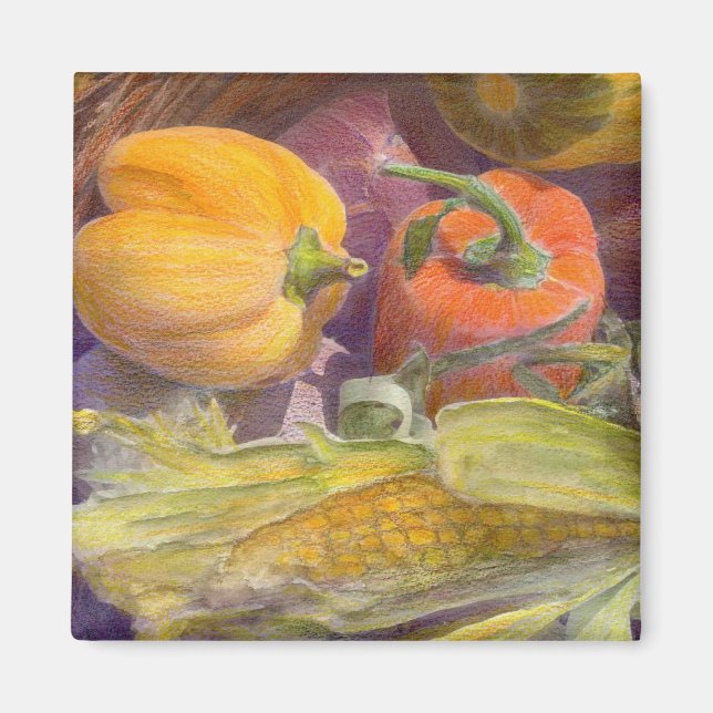 Imã Autumn Still Life Fine Art Magnet (Frente)