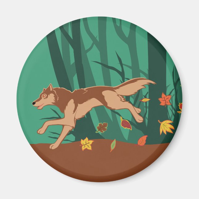 Imã Autumn Wolf (Frente)