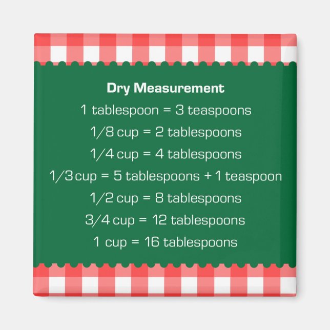 Imã Auxiliar da cozinha verde-seca do gingham vermelho (Frente)