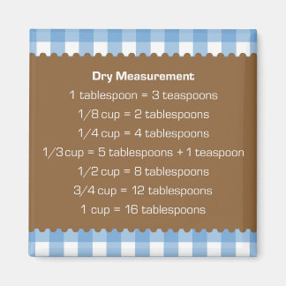 Imã Auxiliar de cozinha com gráfico seco de gingham az