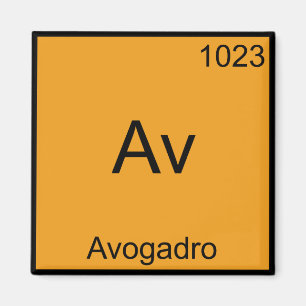 Imã Av - Avogadro Camiseta de Elemento Divertido de Qu