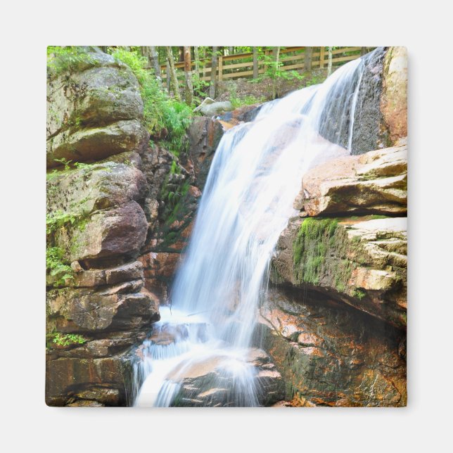 Imã Avalanche Falls Waterfall New Hampshire Magnet (Frente)