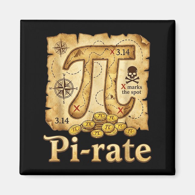 Imã Avalie o dia do pirata 314 matemática torta de mat (Frente)