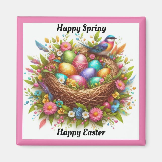 Imã Ave com anã colorido (Frente)