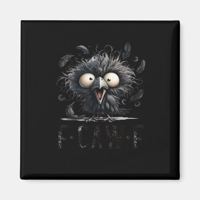 Imã Ave F-Caw-F Engraçado Moderno Único (Frente)