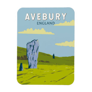 Ímã Avebury England Viagem Art Vintage