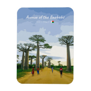 Ímã Avenida dos Baobás, Madagascar - Paisagem Rnd