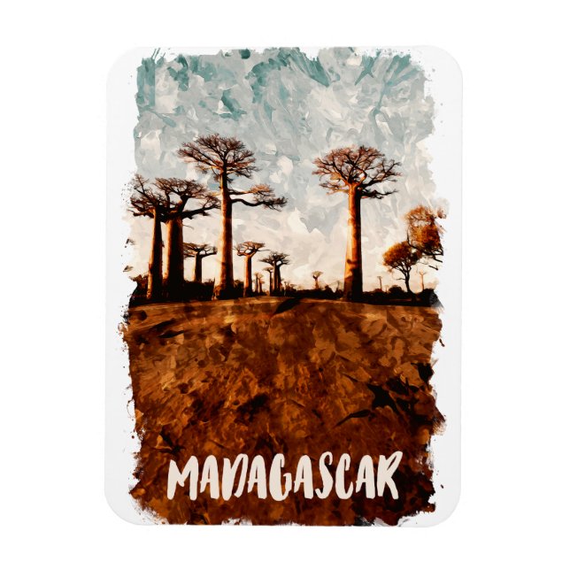 Ímã Avenida Madagascar dos Baobás (Vertical)