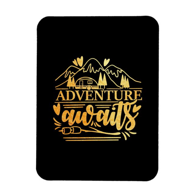 Ímã Aventura de Presente de Camper Está Esperando (Vertical)